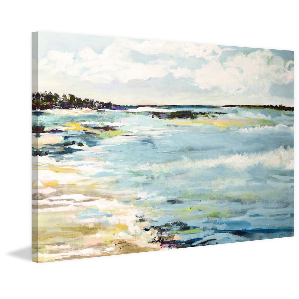 Beach Surf III' Painting Print on Wrapped Canvas - Multi-Color