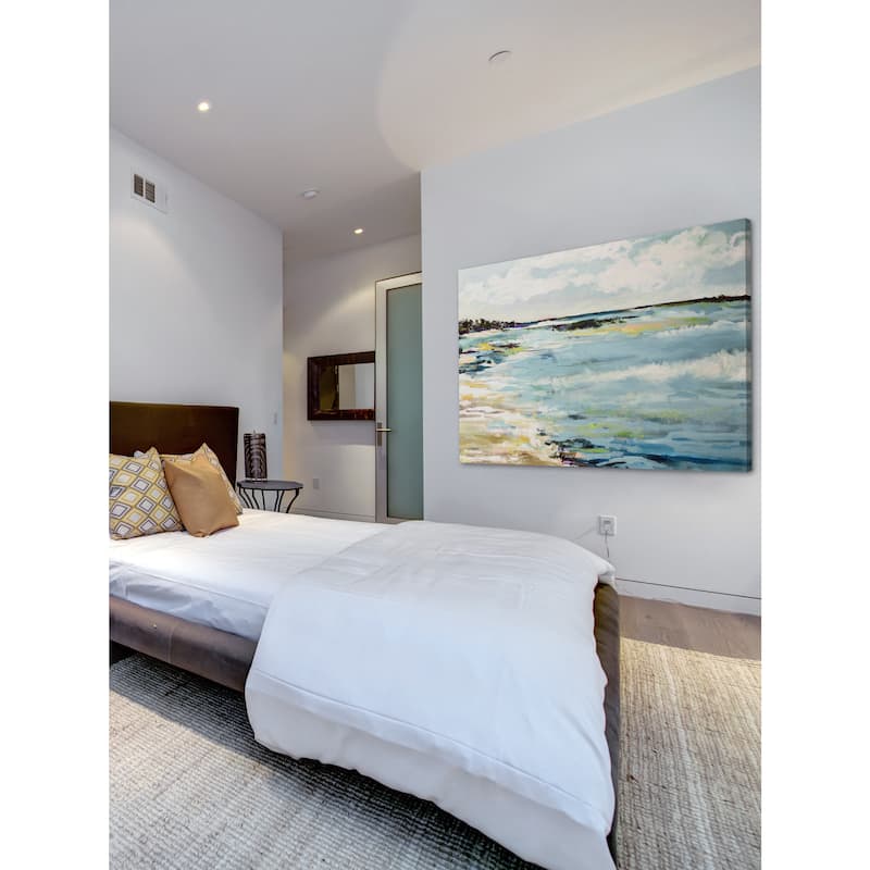 Beach Surf III' Painting Print on Wrapped Canvas - Multi-Color
