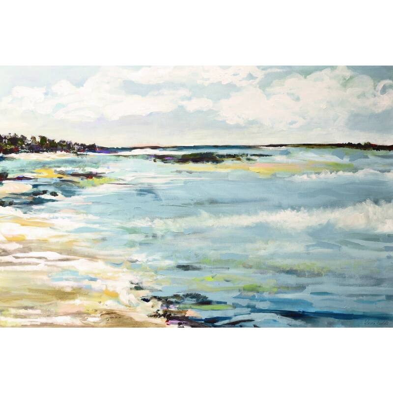 Beach Surf III' Painting Print on Wrapped Canvas - Multi-Color