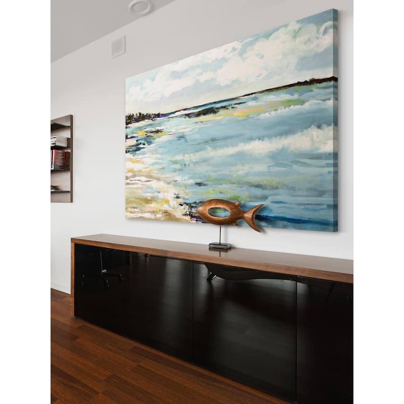 Beach Surf III' Painting Print on Wrapped Canvas - Multi-Color