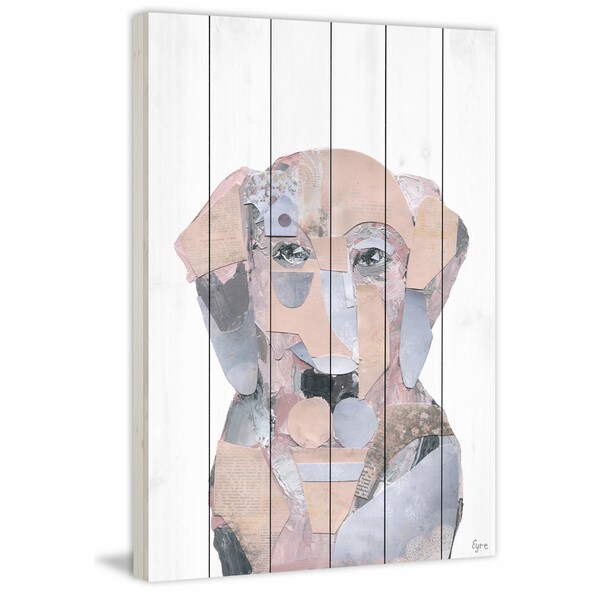 Marmont Hill - Handmade El Perro Rosa Painting Print on White Wood