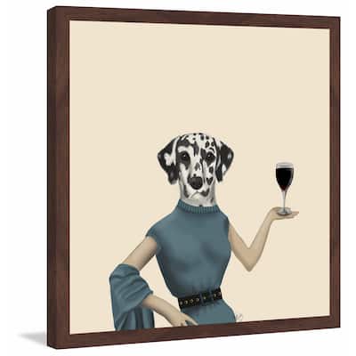 Dalmatian Wine Snob' Framed Painting Print