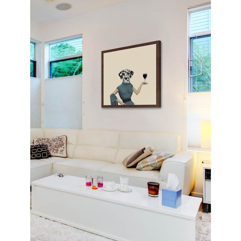 Dalmatian Wine Snob' Framed Painting Print