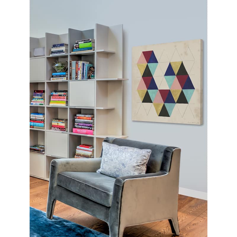 Geometric Pattern Play III' Painting Print on Wrapped Canvas - Multi-Color