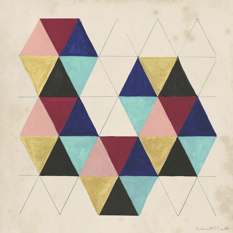 Geometric Pattern Play III' Painting Print on Wrapped Canvas - Multi-Color