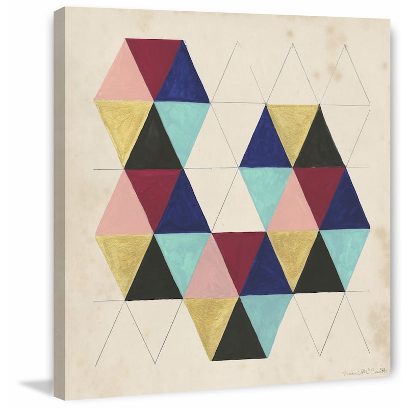 Geometric Pattern Play III' Painting Print on Wrapped Canvas - Multi-Color