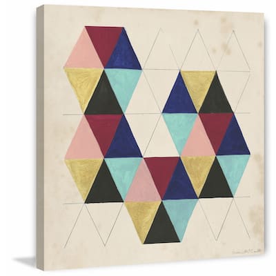 Geometric Pattern Play III' Painting Print on Wrapped Canvas - Multi-Color
