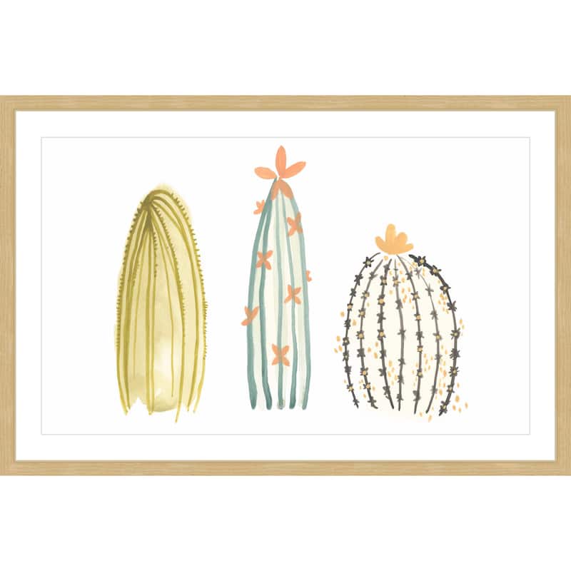Funky Succulents II' Framed Painting Print