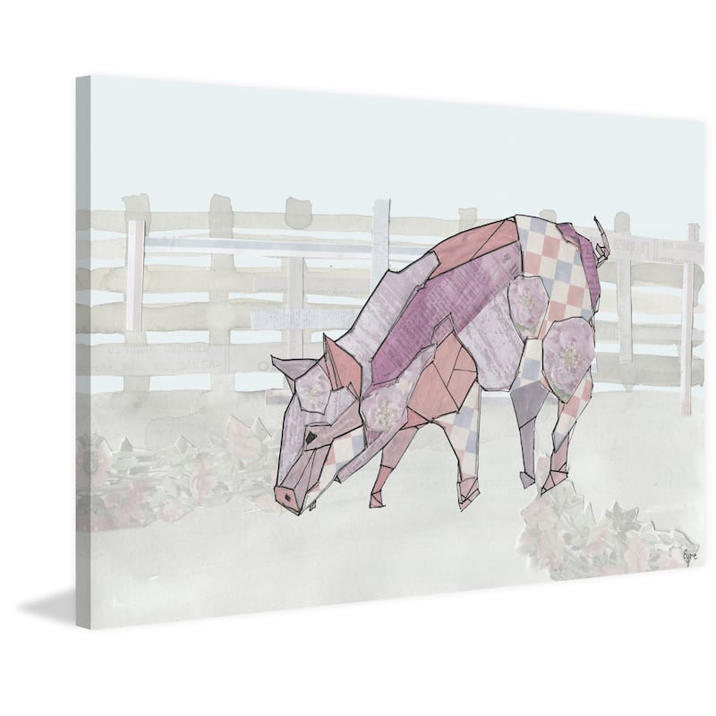 Como Cerdo' Painting Print on Wrapped Canvas - Multi-Color