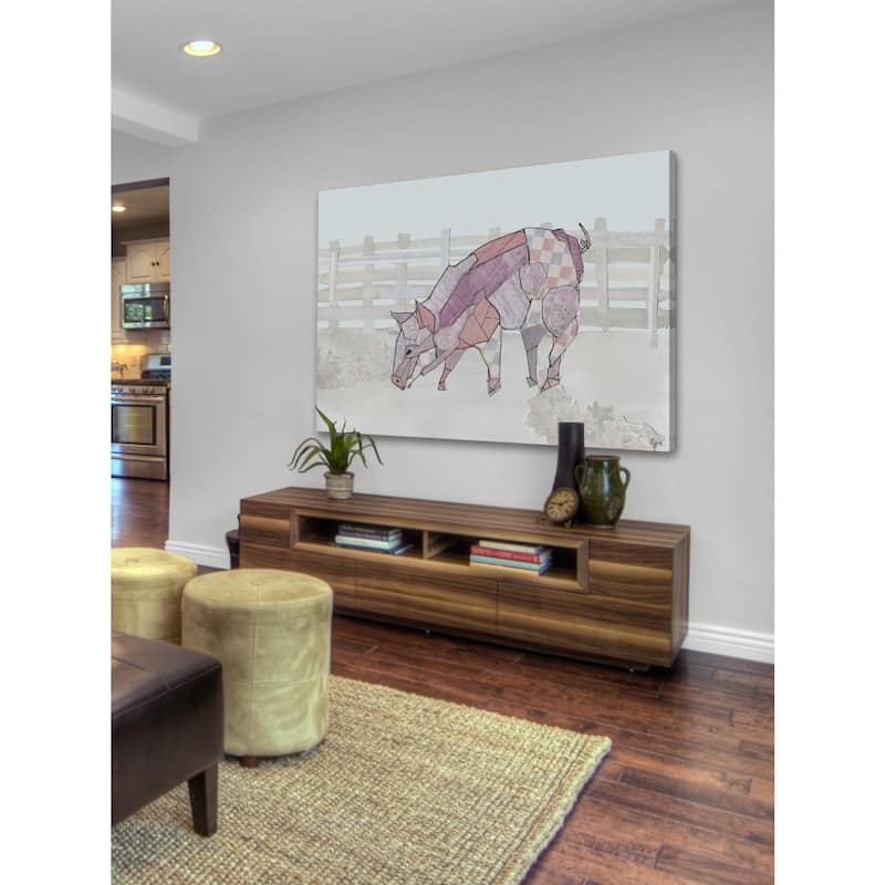 Como Cerdo' Painting Print on Wrapped Canvas - Multi-Color