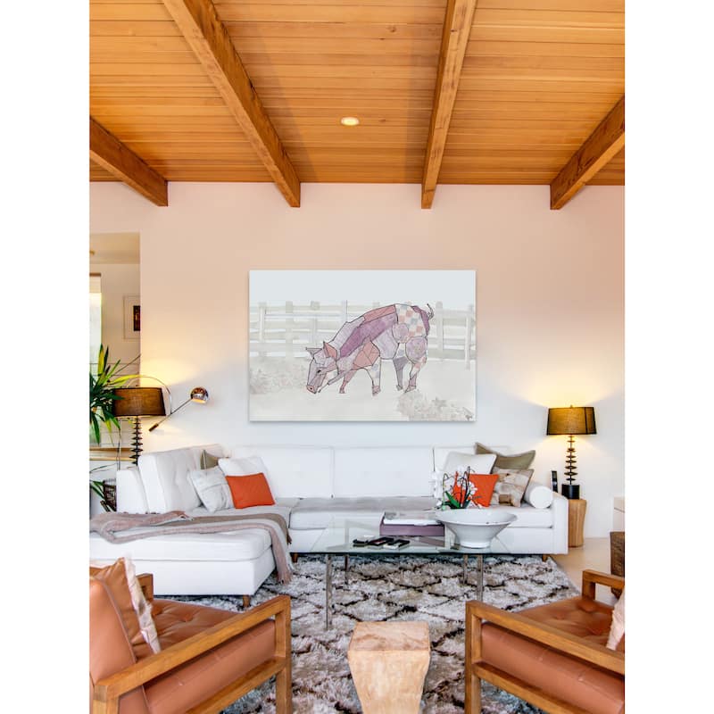 Como Cerdo' Painting Print on Wrapped Canvas - Multi-Color