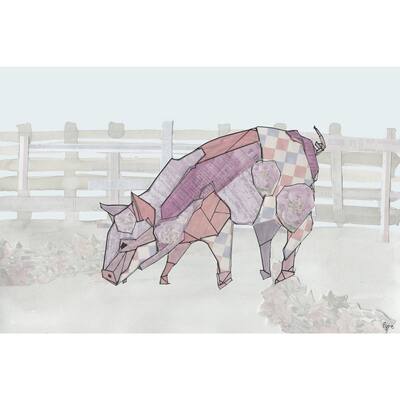 Como Cerdo' Painting Print on Wrapped Canvas - Multi-Color
