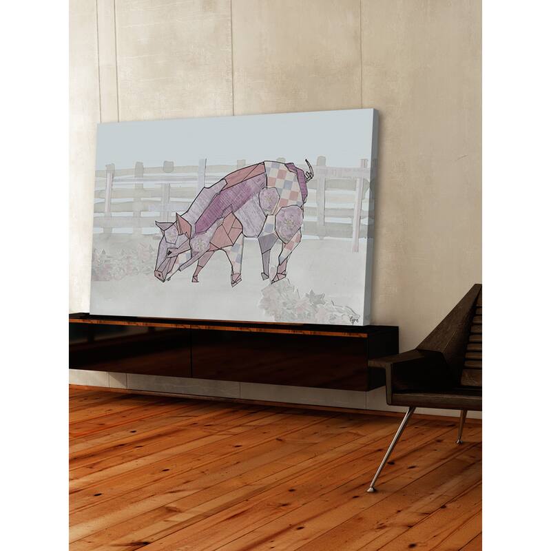 Como Cerdo' Painting Print on Wrapped Canvas - Multi-Color