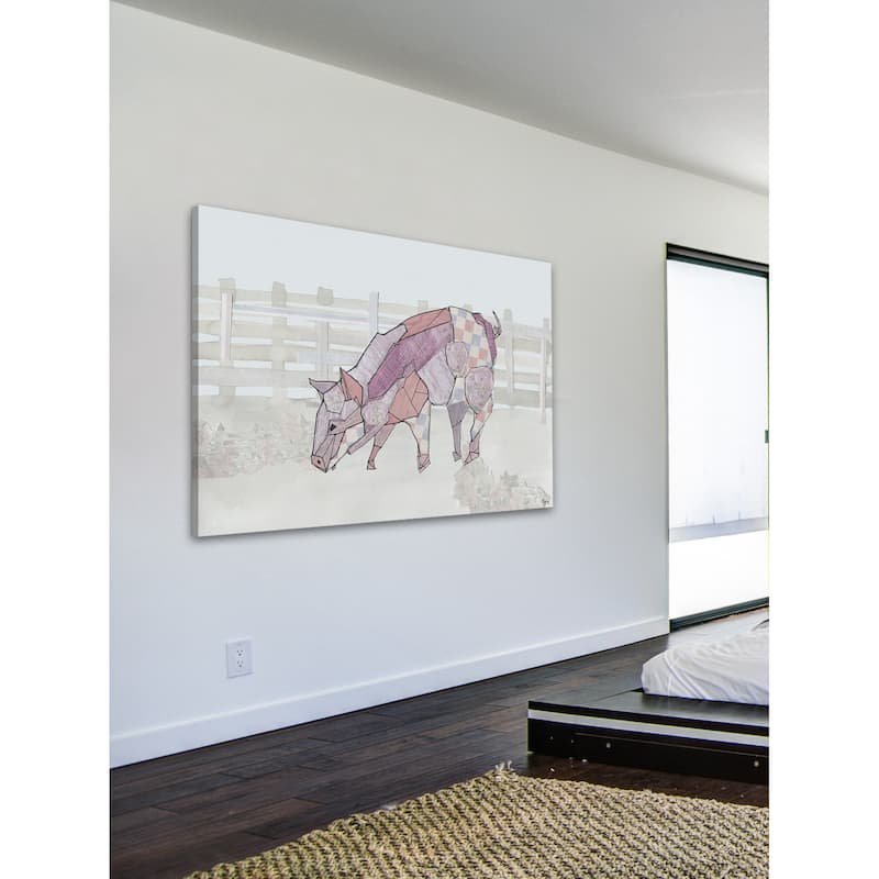 Como Cerdo' Painting Print on Wrapped Canvas - Multi-Color