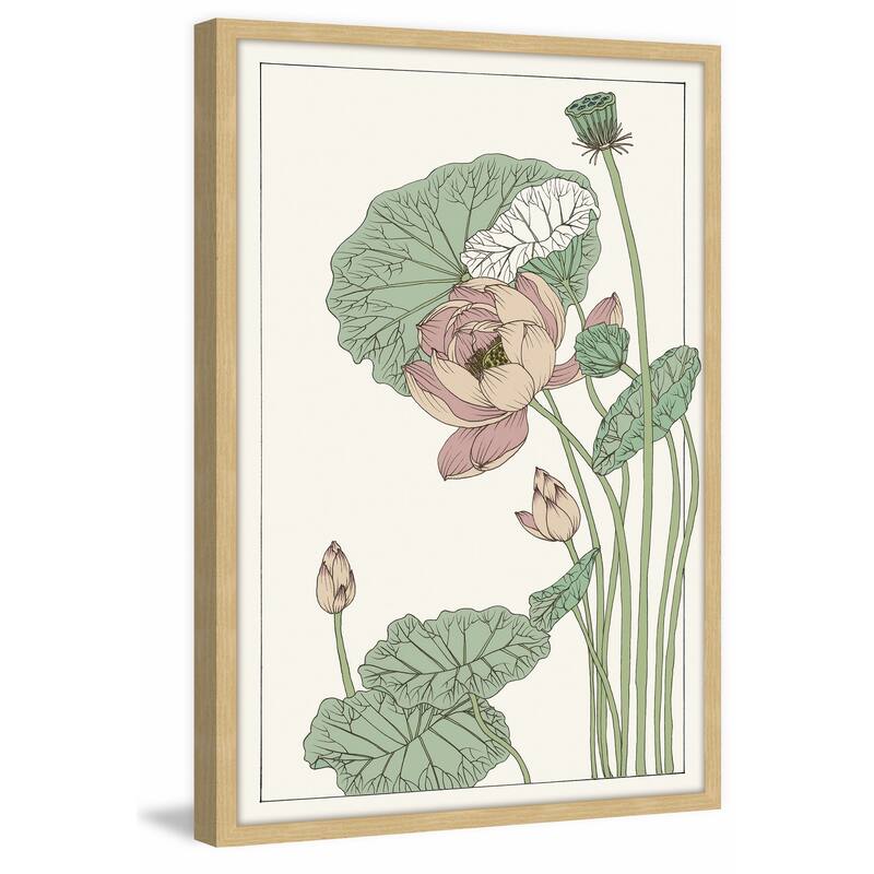 Botanical Gloriosa Lotus II' Framed Painting Print