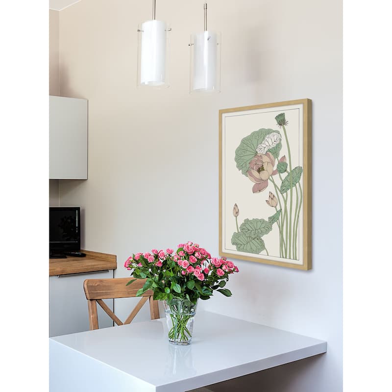 Botanical Gloriosa Lotus II' Framed Painting Print