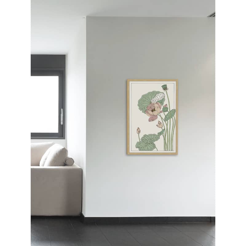 Botanical Gloriosa Lotus II' Framed Painting Print