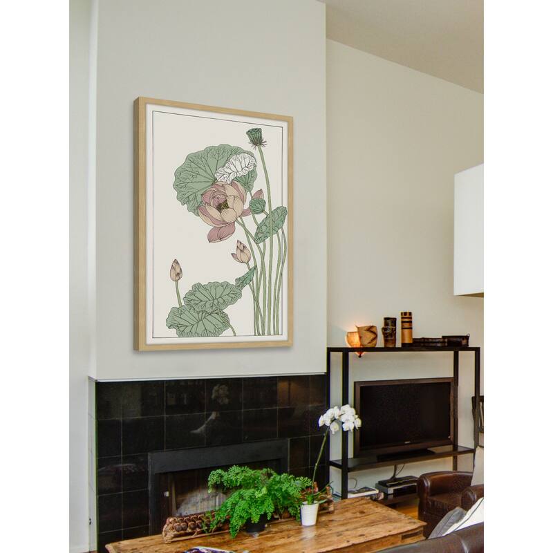 Botanical Gloriosa Lotus II' Framed Painting Print