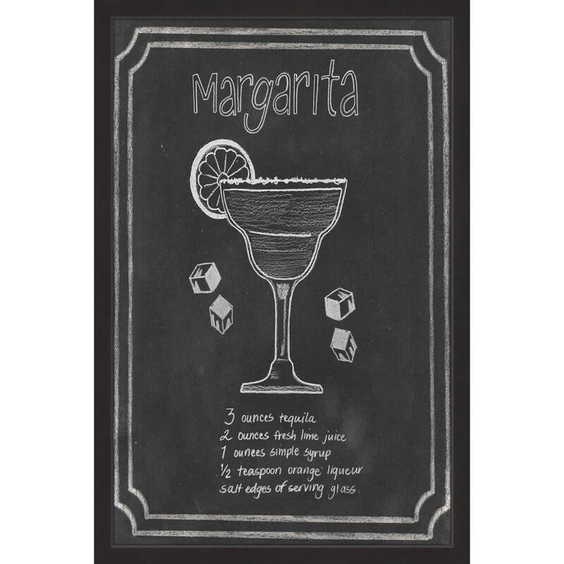 Chalkboard Cocktails IV' Framed Painting Print