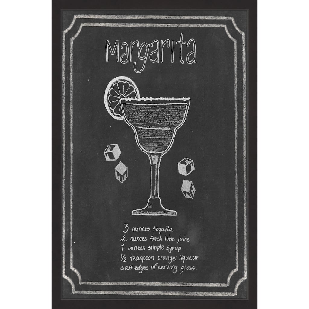 Chalkboard Cocktails IV' Framed Painting Print