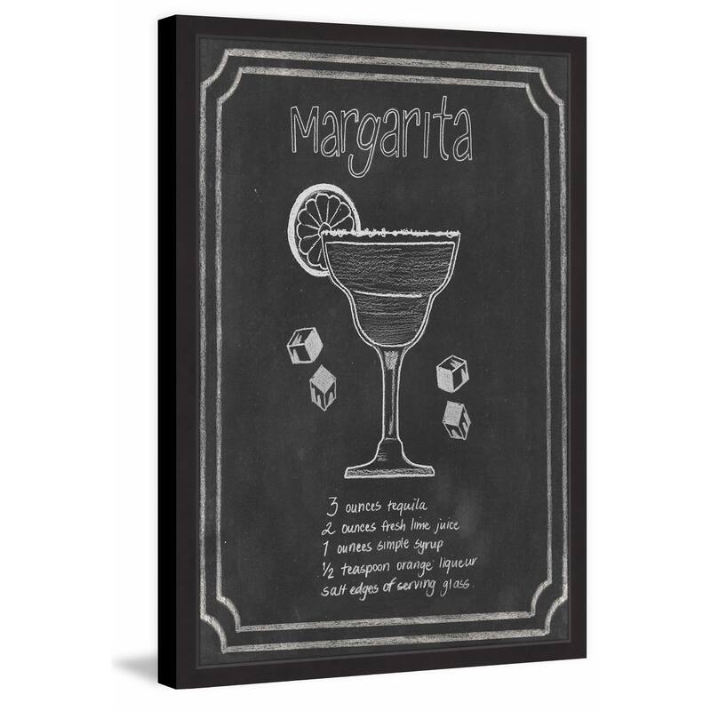 Chalkboard Cocktails IV' Framed Painting Print