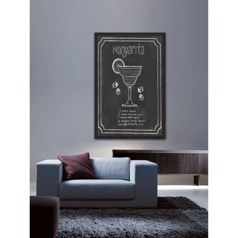 Chalkboard Cocktails IV' Framed Painting Print