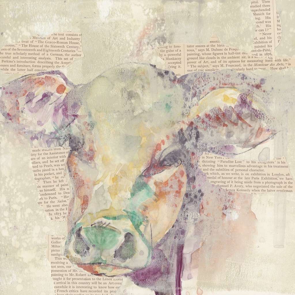 Farm Collage II' Painting Print on Wrapped Canvas - Multi-Color