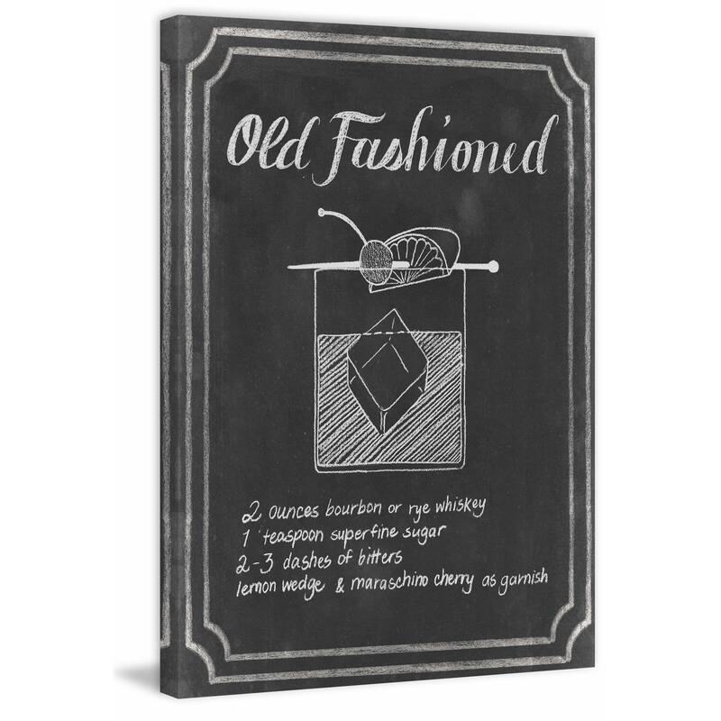 Chalkboard Cocktails I' Painting Print on Wrapped Canvas - Multi-Color