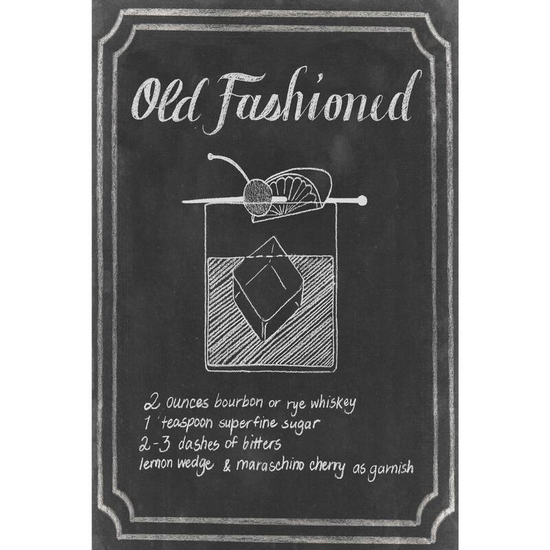 Chalkboard Cocktails I' Painting Print on Wrapped Canvas - Multi-Color