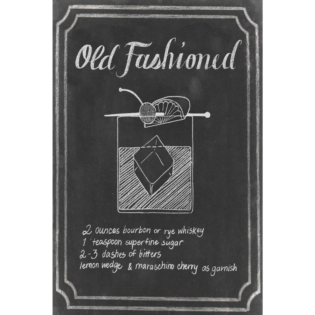 Chalkboard Cocktails I' Painting Print on Wrapped Canvas - Multi-Color