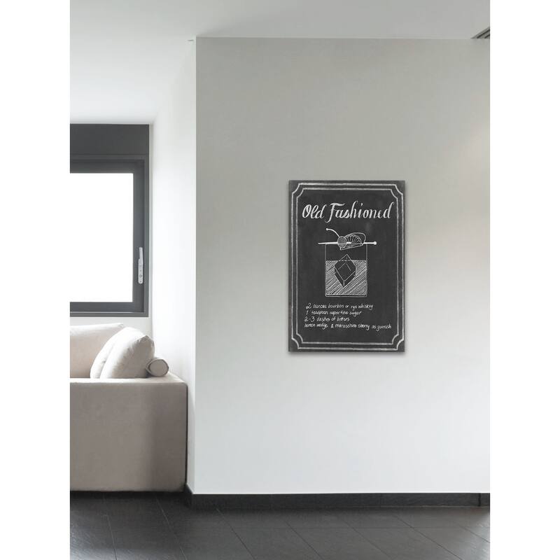 Chalkboard Cocktails I' Painting Print on Wrapped Canvas - Multi-Color