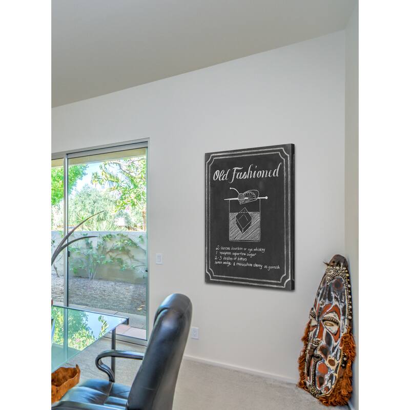 Chalkboard Cocktails I' Painting Print on Wrapped Canvas - Multi-Color