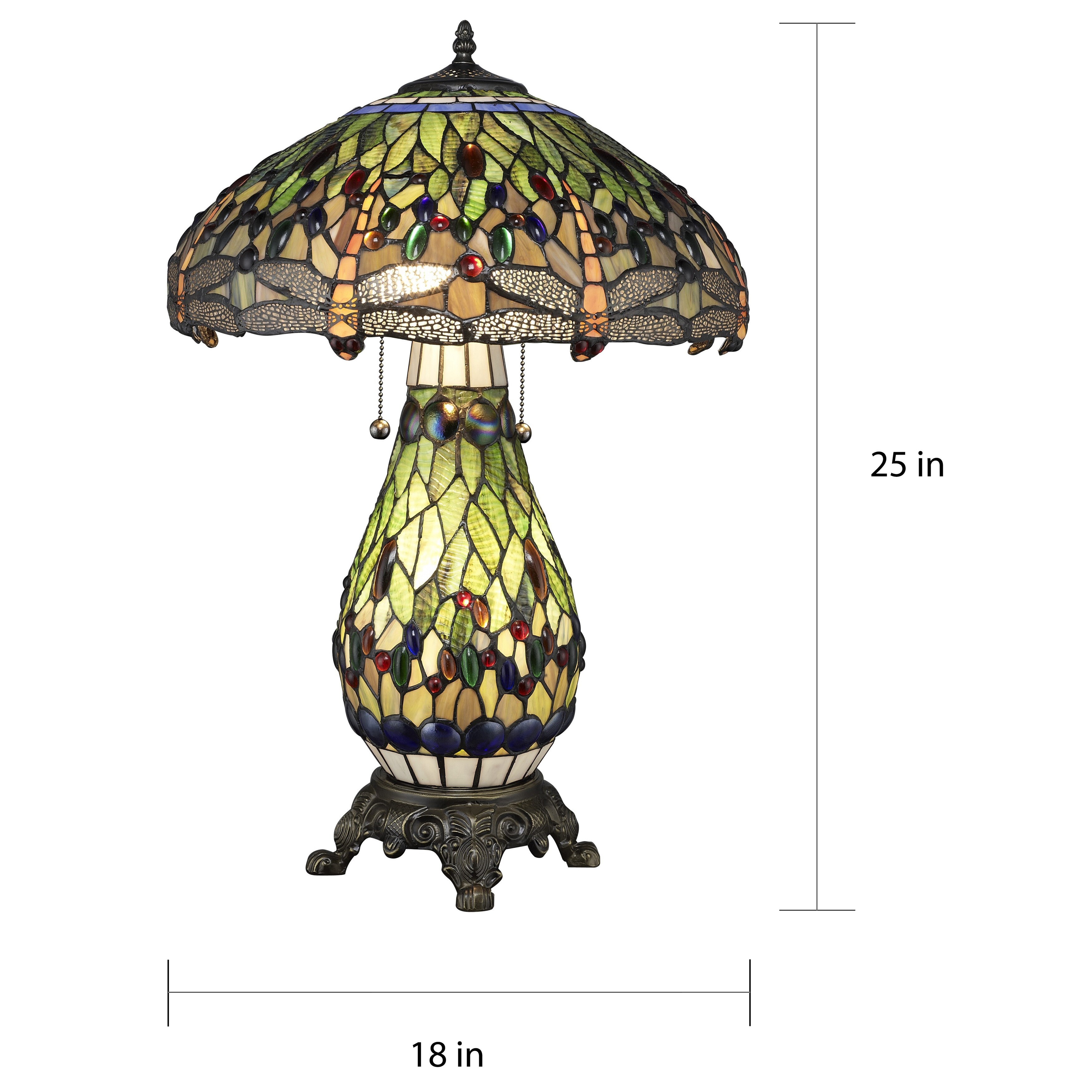 Tiffany table lamp with deals lighted base