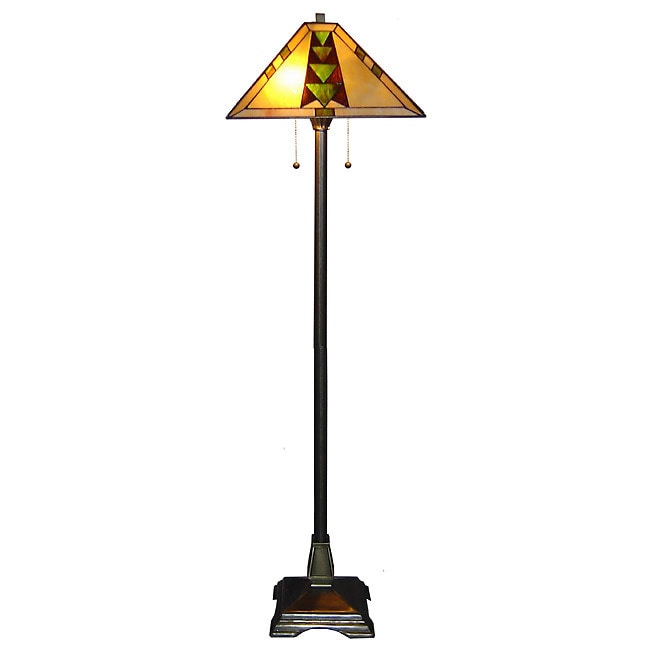 Tiffany-style Mission Floor Lamp