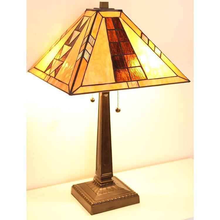 Tiffany-style Mission Table Lamp