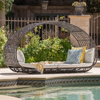 Boca Grande Outdoor Daybed by Christopher Knight Home - 91.25"L x 35.75"W x 53.25"H
