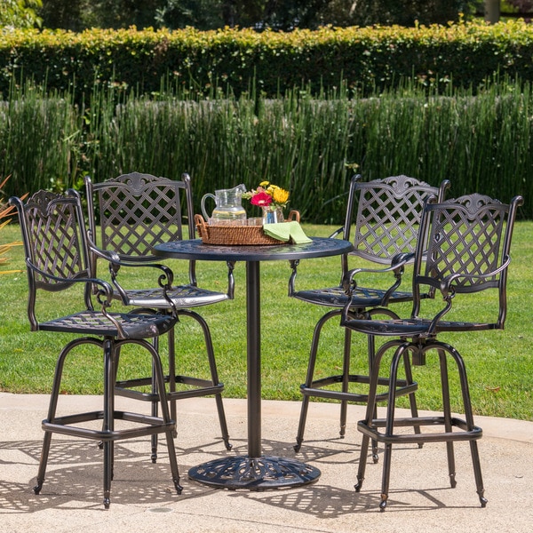 Aluminum patio bar discount set