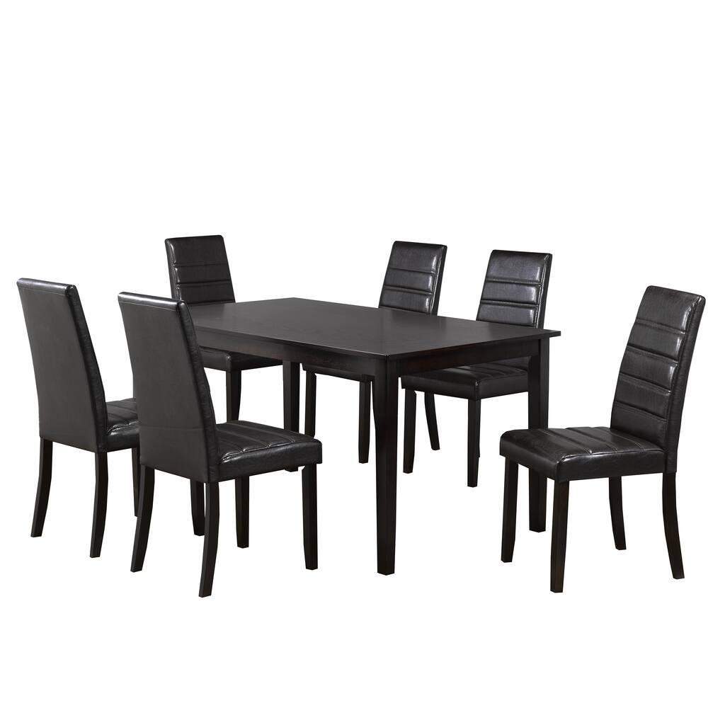 Brassex 3660-30 Santiago Espresso 60-inch Dining Table Set