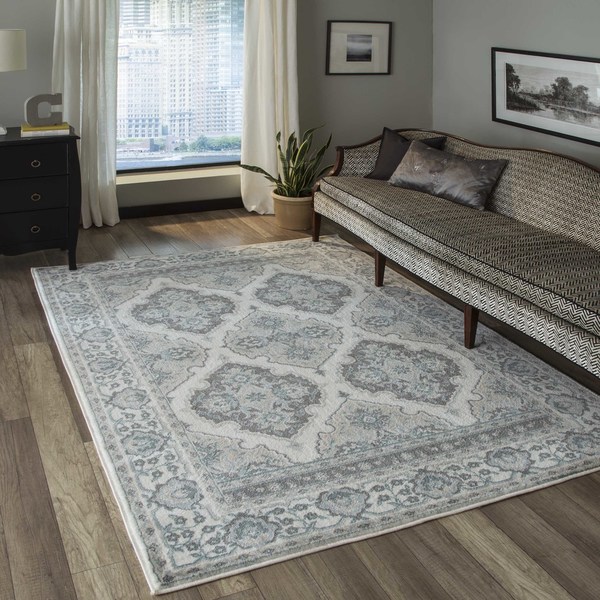 Momeni Brooklyn Heights Polyester and Polypropylene Ivory Are Rug - 7'10" x 9'10"