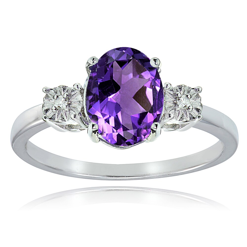 CloseoutWarehouse Multicolor Cubic Zirconia Beaded Edge Eternity Ring Rhodium Plated Sterling Silver
