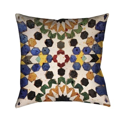 Laural Home Bright Tiles Indoor- Outdoor Decorative Pillow