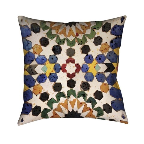 Laural Home Bright Tiles Indoor- Outdoor Decorative Pillow