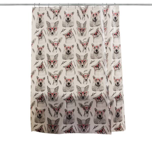 Shop Splash Home Woodland Creatures Red Peva Shower Curtain Free