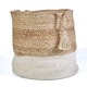 preview thumbnail 2 of 7, LR Home Montego Two-Toned Jute Decorative Storage Basket (15 in.) - 15" x 15" x 15"