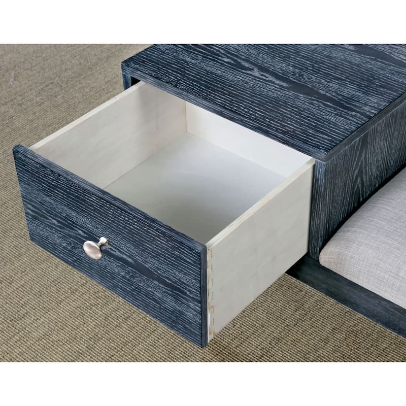 Jays Contemporary Grey Solid Wood 1-Drawer Accent Bench by Furniture of America