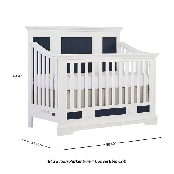 Evolur Parker 5 in 1 Convertible Crib