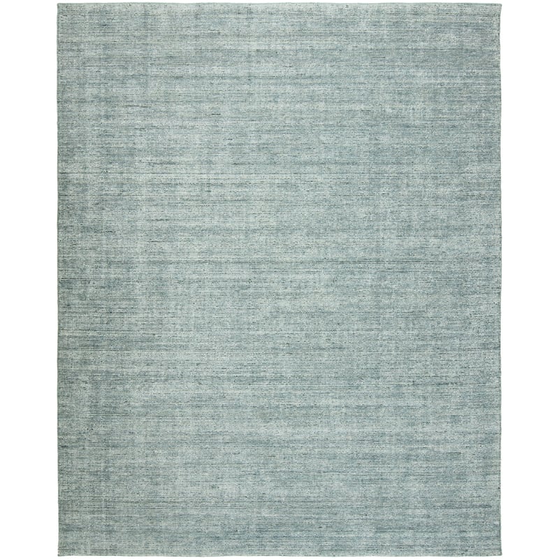 Spa Blue Hand-woven Wool/ Silkette Area Rug