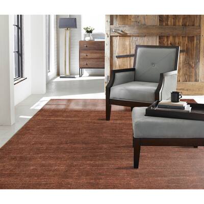 Allspice Wool/Viscose Handmade Area Rug