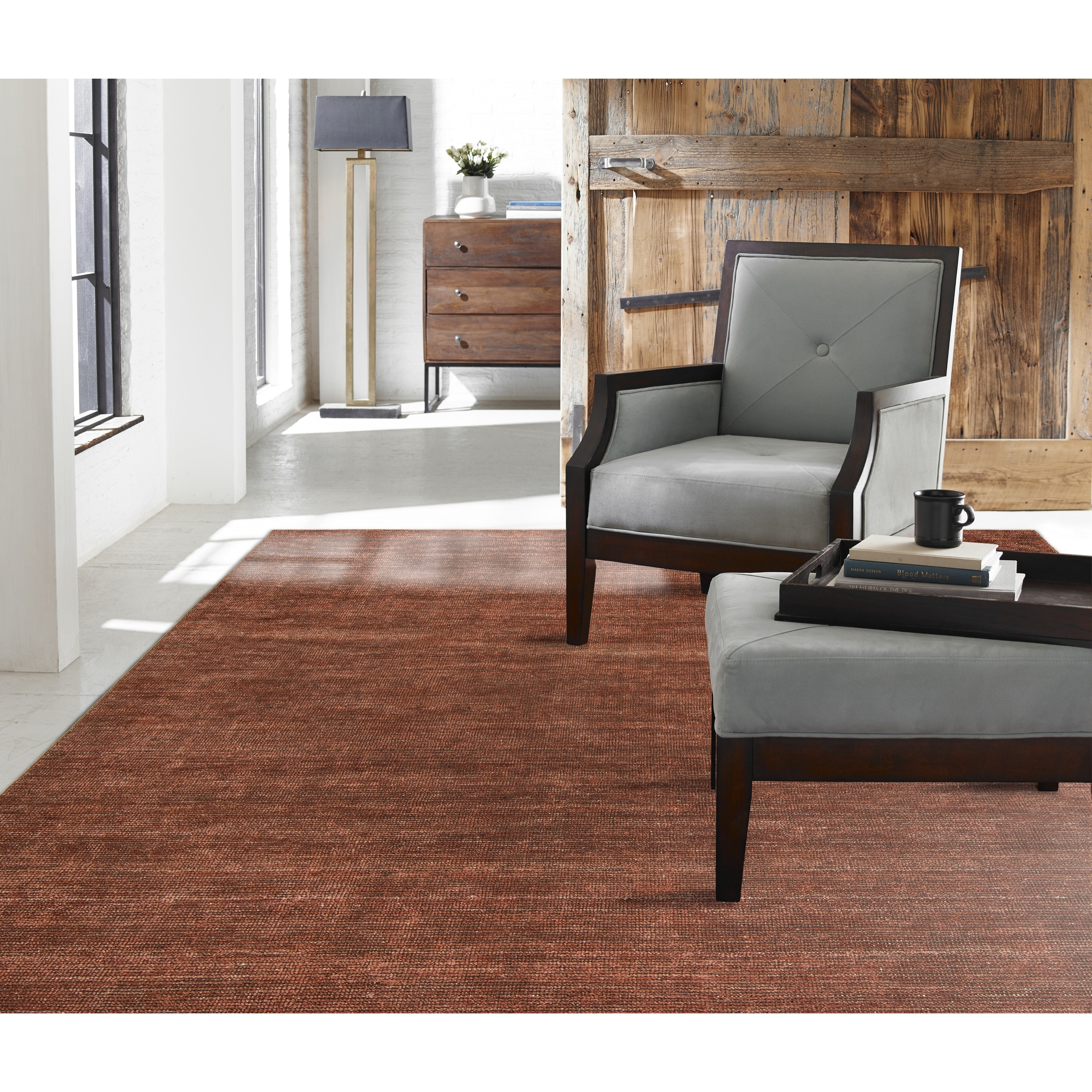 KALATY Allspice Wool/Viscose Handmade Area Rug