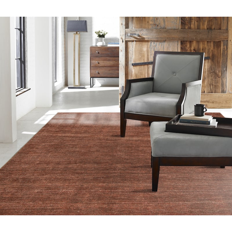 Allspice Wool/Viscose Handmade Area Rug